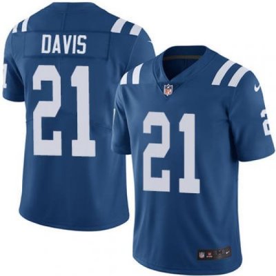 Nike Colts #21 Vontae Davis Royal Blue Team Color Mens Stitched NFL Vapor Untouchable Limited Jersey