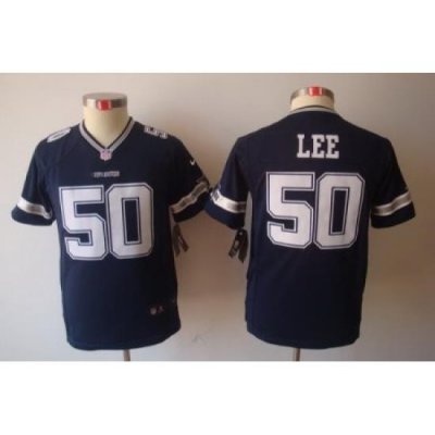 Youth Nike Dallas Cowboys #50 Lee Blue Color Limited Jerseys