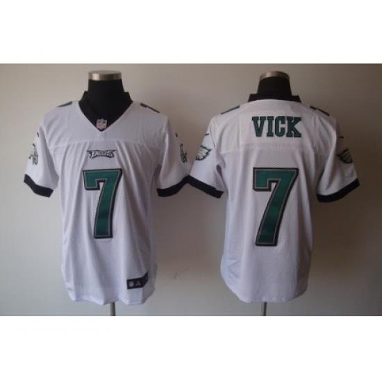 Nike Philadelphia Eagles 7 Michael Vick White Elite NFL Jersey