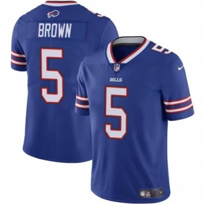 Men Buffalo Bills 5 Anthony Brown Blue 2024 Vapor Untouchable Limited Stitched Football Jersey