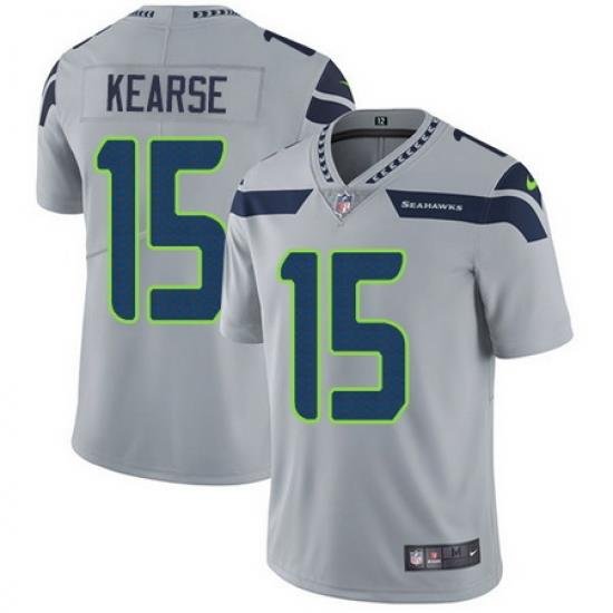 Nike Seahawks #15 Jermaine Kearse Grey Alternate Mens Stitched NFL Vapor Untouchable Limited Jersey