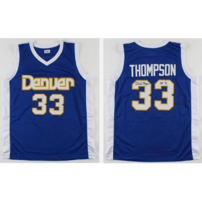 Men Denver Nuggets David Thompson #33 Blue Jersey