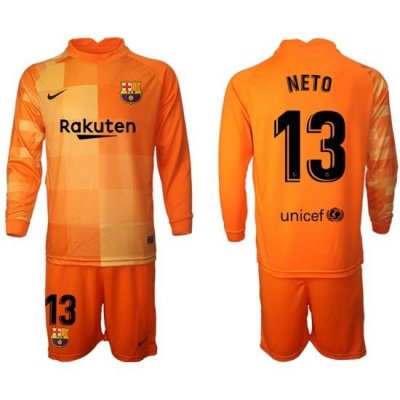 Men Barcelona Long Sleeve Soccer Jerseys 530