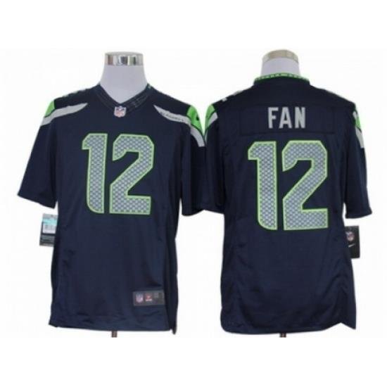 Nike Seattle Seahawks 12 Fan blue Limited NFL Jersey