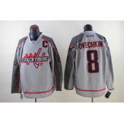 NHL Washington Capitals #8 alex Ovechkin Charcoal Cross Check Jerseys