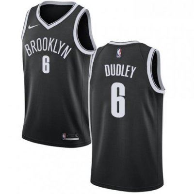 Youth Nike Brooklyn Nets 6 Jared Dudley Swingman Black NBA Jersey Icon Edition