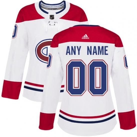 Men Women Youth Toddler White Jersey - Customized Adidas Montreal Canadiens Away  II