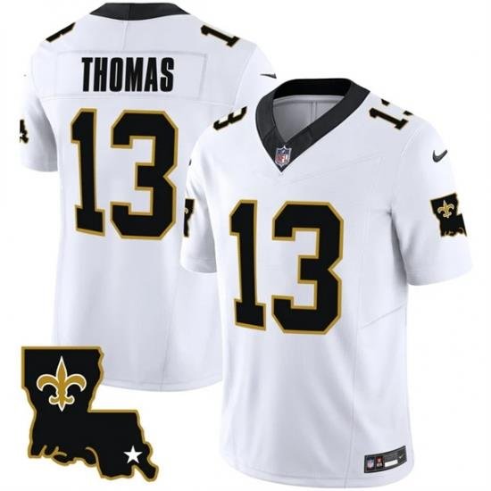 Men New Orleans Saints 13 Michael Thomas White 2023 F U S E  1987 Legacy Vapor Stitched Jersey