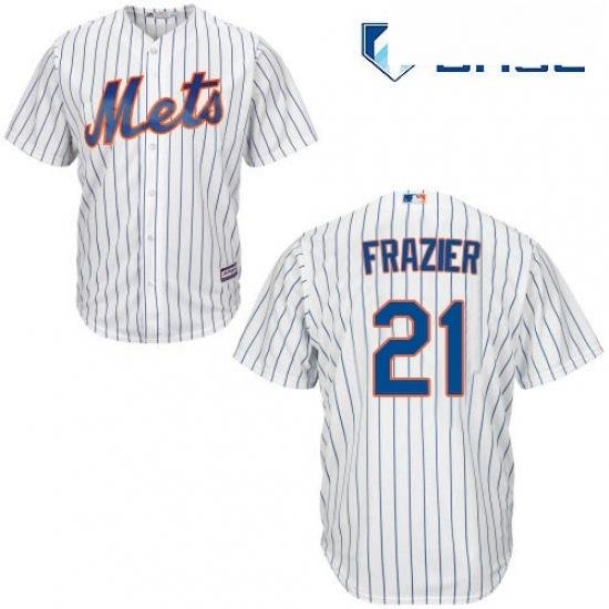 Youth Majestic New York Mets 21 Todd Frazier Authentic White Home Cool Base MLB Jersey