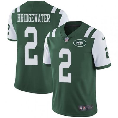 Nike Jets #2 Teddy Bridgewater Green Team Color Mens Stitched NFL Vapor Untouchable Limited Jersey