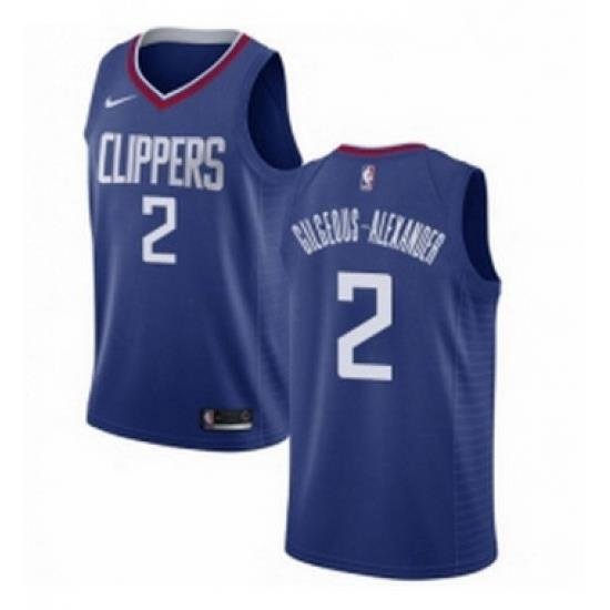 Youth Nike Los Angeles Clippers 2 Shai Gilgeous Alexander Swingman Blue NBA Jersey Icon Edition