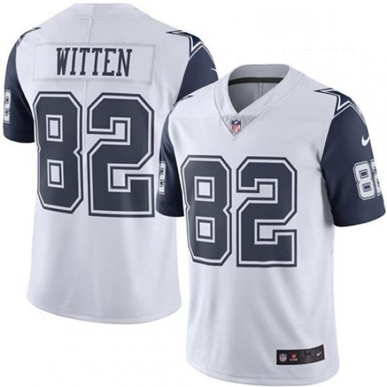 Youth Nike Dallas Cowboys 82 Jason Witten Limited White Rush Vapor Untouchable NFL Jersey