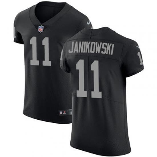 Men Nike Raiders #11 Sebastian Janikowski Black Team Color Stitched NFL Vapor Untouchable Elite Jersey