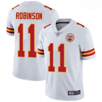 Chiefs 11 Demarcus Robinson White Men Stitched Football Vapor Untouchable Limited Jersey