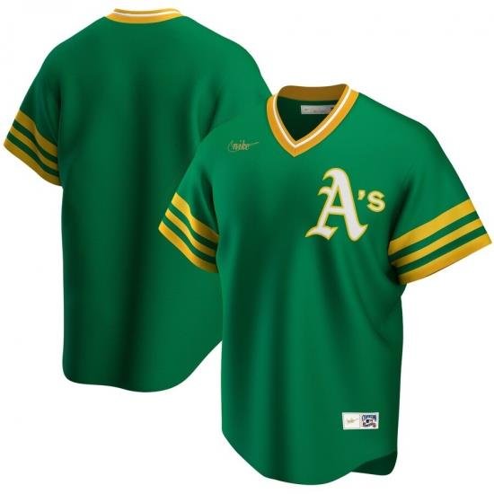 Men Oakland Athletics Nike Road CooperstoWn Collection Team MLB Jersey Kelly Green