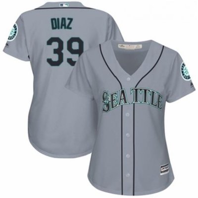 Womens Majestic Seattle Mariners 39 Edwin Diaz Authentic Grey Road Cool Base MLB Jersey