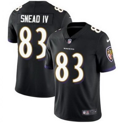 Nike Ravens #83 Willie Snead IV Black Alternate Mens Stitched NFL Vapor Untouchable Limited Jersey