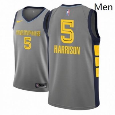 Men NBA 2018 19 Memphis Grizzlies 5 Andrew Harrison City Edition Gray Jersey