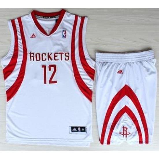 Houston Rockets 12 Dwight Howard White Revolution 30 Swingman NBA Jerseys Shorts Suits