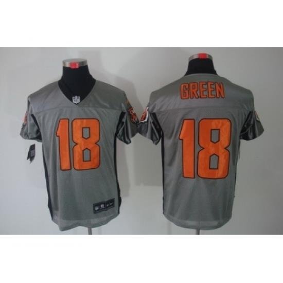 Nike Cincinnati Bengals 18 A.J. Green Grey Elite Shadow NFL Jersey