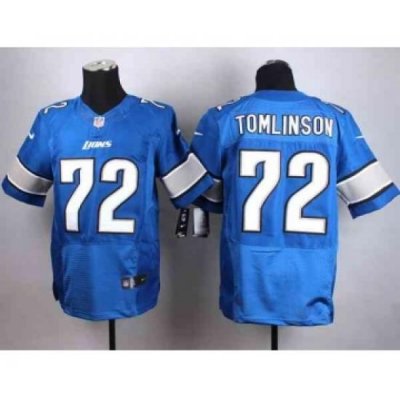 nike nfl jerseys detroit lions 72 tomlinson blue[Elite]