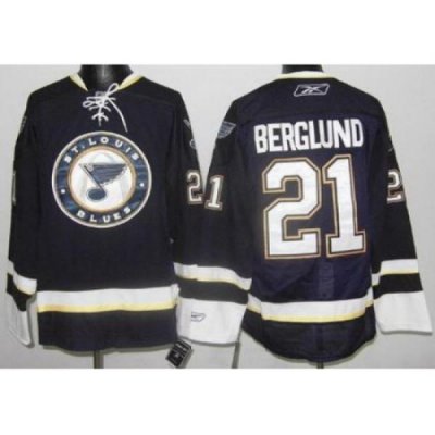 St. Louis Blues 21 Patrik Berglund Dark Blue NHL Jersey