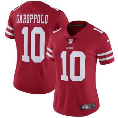 Women Nike San Francisco 49ers Jimmy Garoppolo 10 Red Vapor Untouchable Limited NFL Jersey