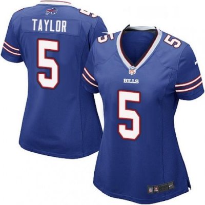 Womens Nike Buffalo Bills 5 Tyrod Taylor Game Royal Blue Team Color NFL Jersey