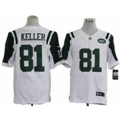 Nike New York Jets 81 Dustin Keller White Elite NFL Jersey