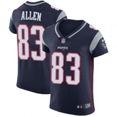 Men Nike Patriots #83 Dwayne Allen Navy Blue Team Color Stitched NFL Vapor Untouchable Elite Jersey