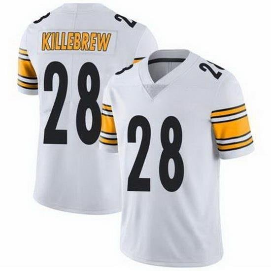 Youth Pittsburgh Steelers Miles Killebrew #28 White Vapor Limited Stitched Football Jersey