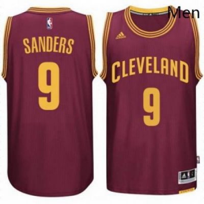 Mens Cleveland Cavaliers 9 Larry Sanders adidas Burgundy Player Swingman Road Jersey