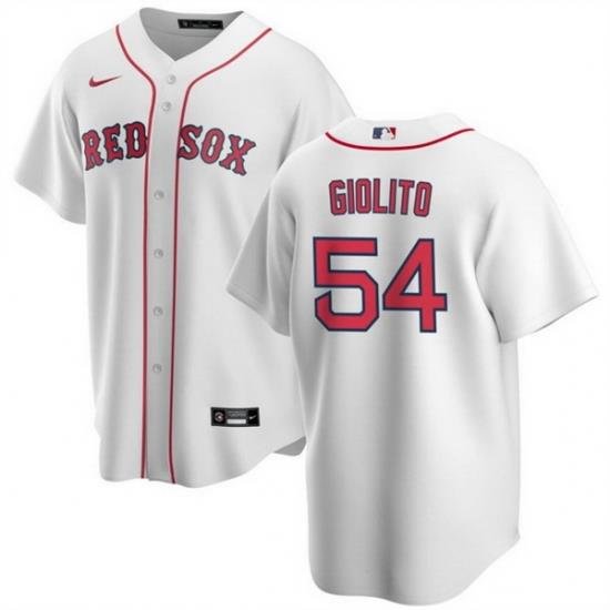 Men Boston Red Sox 54 Lucas Giolito White Cool Base Stitched Baseball Jersey