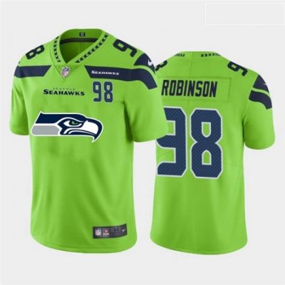 Nike Seahawks 98 Alton Robinson Green Team Big Logo Number Vapor Untouchable Limited Jersey