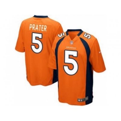 Nike Denver Broncos 5 Matt Prater Orange Game NFL Jersey