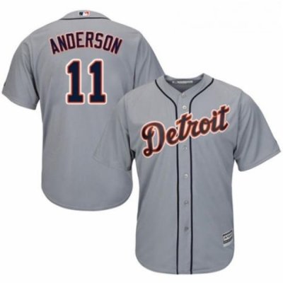 Youth Majestic Detroit Tigers 11 Sparky Anderson Replica Grey Road Cool Base MLB Jersey