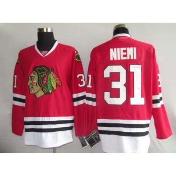 Chicago Blackhawks 31 Niemi red Ice Hockey Jerseys