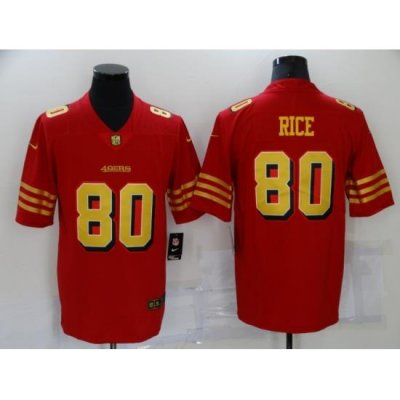 Men's San Francisco 49ers #80 Jerry Rice Red Gold Untouchable Limited Jersey