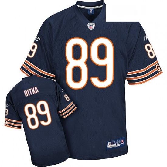 Reebok Chicago Bears 89 Mike Ditka Blue Team Color Authentic Throwback NFL Jersey