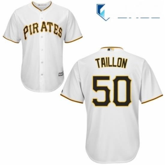 Youth Majestic Pittsburgh Pirates 50 Jameson Taillon Authentic White Home Cool Base MLB Jersey