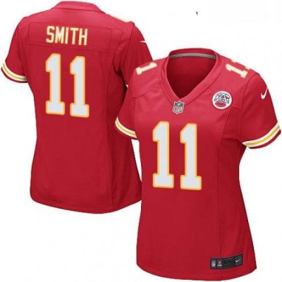 Womens Nike Kansas City Chiefs 11 Alex Smith Game Red Team Color NFL Jersey