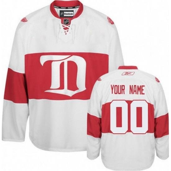 Men Women Youth Toddler White Jersey - Customized Reebok Detroit Red Wings Third Winter Classic