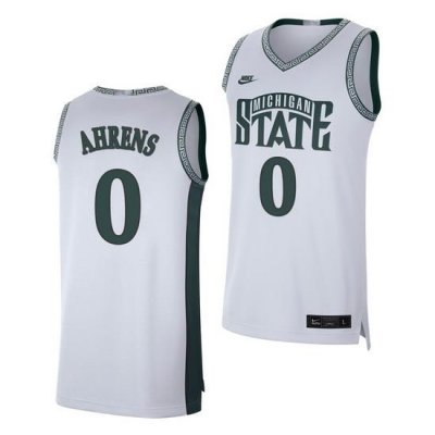 Michigan State Spartans Kyle Ahrens White Retro Limited Men'S Jersey