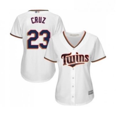 Womens Minnesota Twins 23 Nelson Cruz Replica White Home Cool Base Baseball Jersey