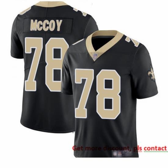 Saints 78 Erik McCoy Black Team Color Men Stitched Football Vapor Untouchable Limited Jersey