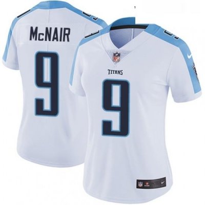 Womens Nike Tennessee Titans 9 Steve McNair White Vapor Untouchable Limited Player NFL Jersey