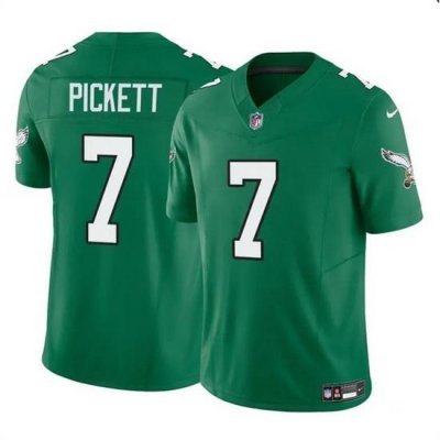 Men Philadelphia Eagles 7 Kenny Pickett Green 2023 F U S E Throwback Vapor Untouchable Limited Stitched Football Jersey