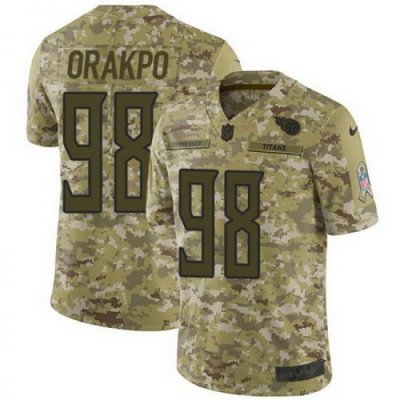 Nike Titans #98 Brian Orakpo Camo Mens Stitched NFL Limited 2018 Salute To Service Jersey