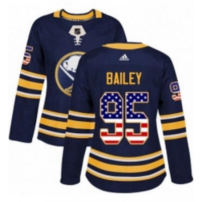 Youth Adidas Buffalo Sabres 95 Justin Bailey Authentic Navy Blue USA Flag Fashion NHL Jersey