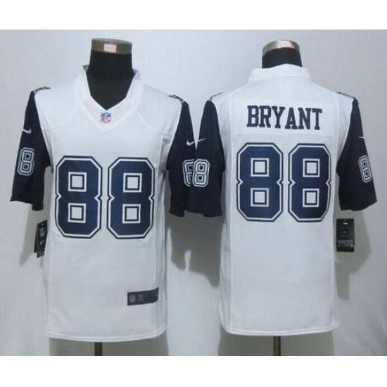 Nike Cowboys #88 Dez Bryant White Mens Stitched NFL Limited Rush Jerseys